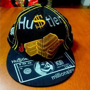 Hustler Hollywood Black and Gold Statement Hat